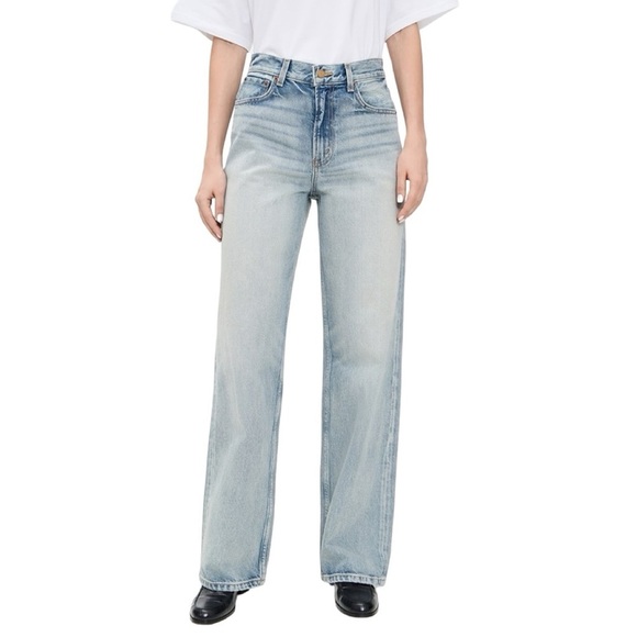 B SIDES Denim - B SIDES Womens Plein Relaxed Straight Leg Jean Light Blue Sz 30 New Without Tags